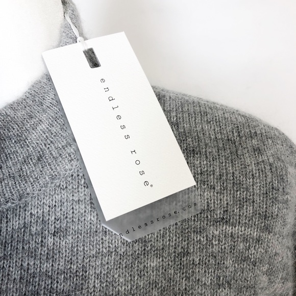 Endless Rose Gray Mohair Sweater Sz XS - Picture 4 of 7